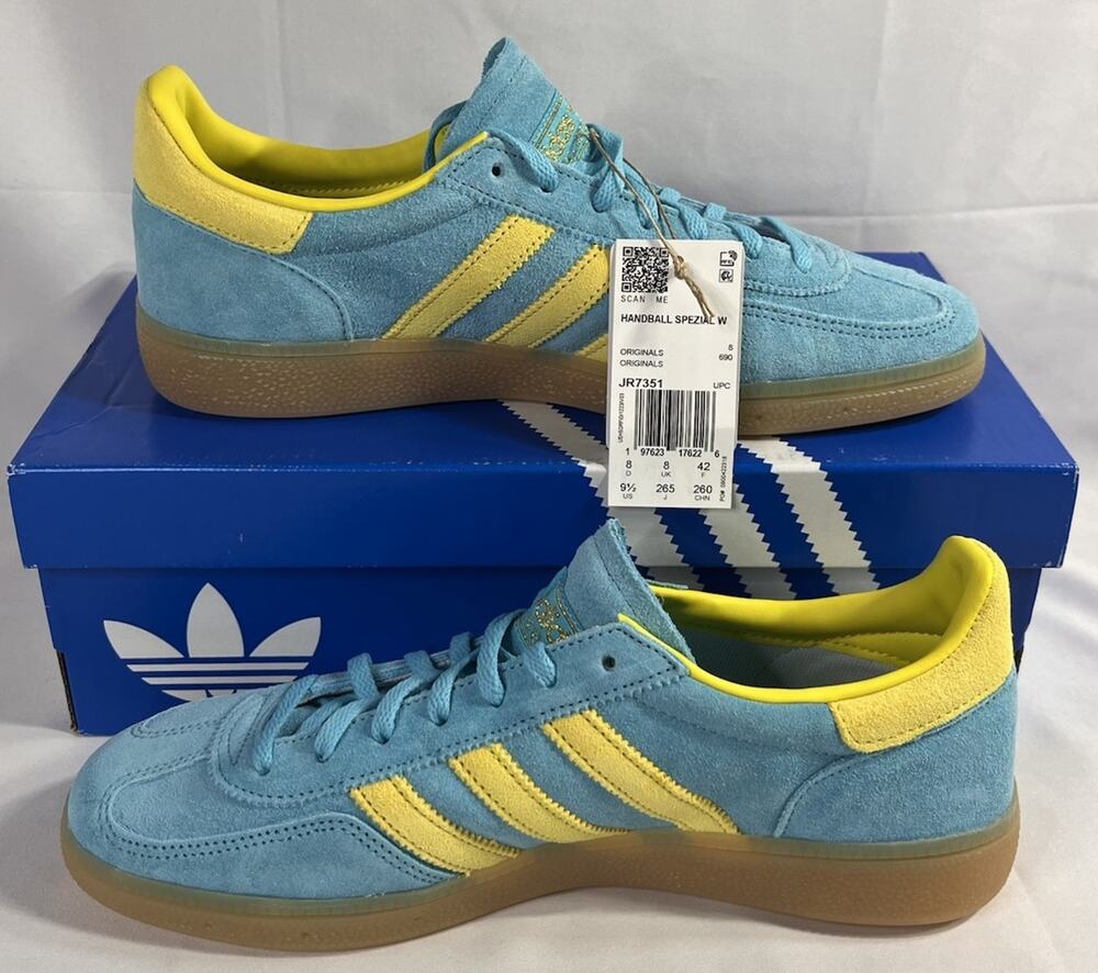 Size 9.5 - adidas Handball Spezial Blue Glow Bright Yellow W